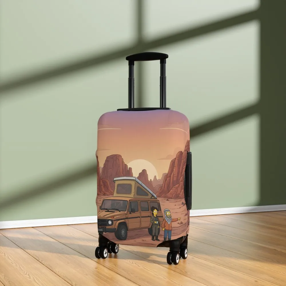 Luggage Cover — Adventure Camper Sketch Travel Suitcase(Design Sitcom-Line)