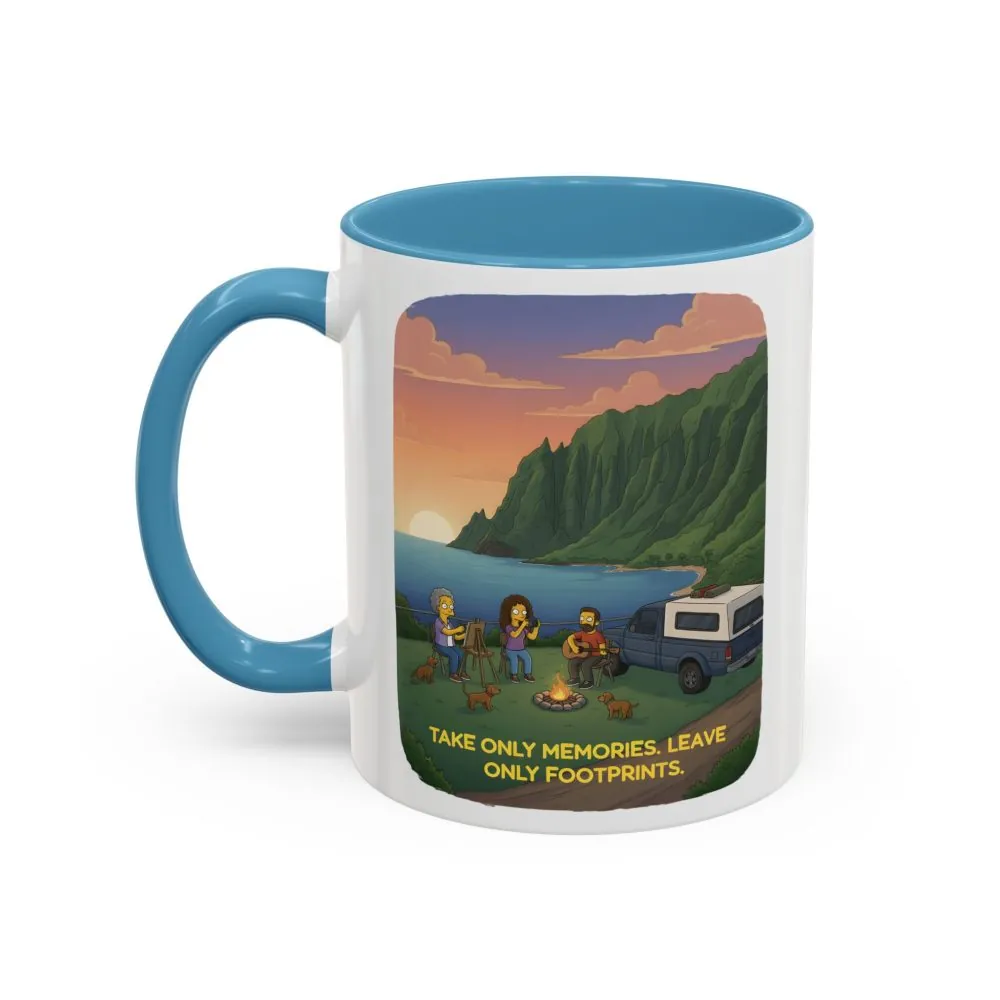 17372976140916035492_2048.jpeg Accent Coffee Mug (11, 15oz) — "Take Only Memories-Leave Only Footprints" Design Sitcom-Line