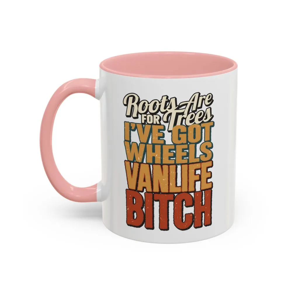 Accent Coffee Mug (11, 15oz) — "Roots Are For Trees" Design F**K-Line
