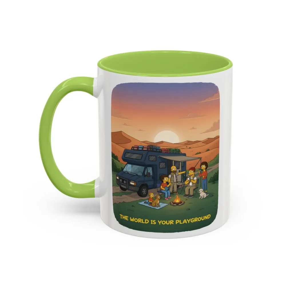 17398346088805501655_2048.jpeg Accent Coffee Mug (11, 15oz) — "The World Is Your playground" Design Sitcom-Line
