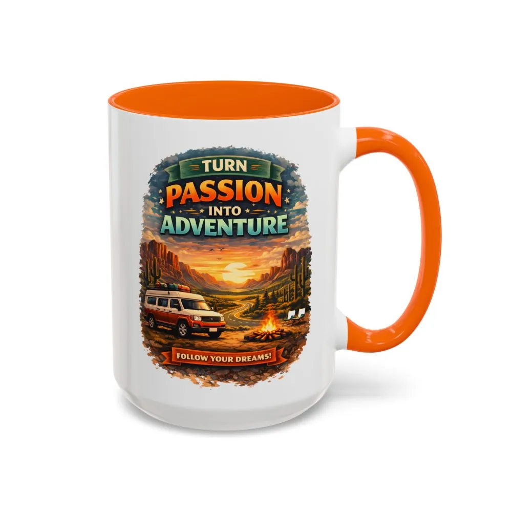 17409232818426825005_2048.jpeg Accent Coffee Mug (11, 15oz) — "Turn Passion Into Adventure" Design Scenic-Line