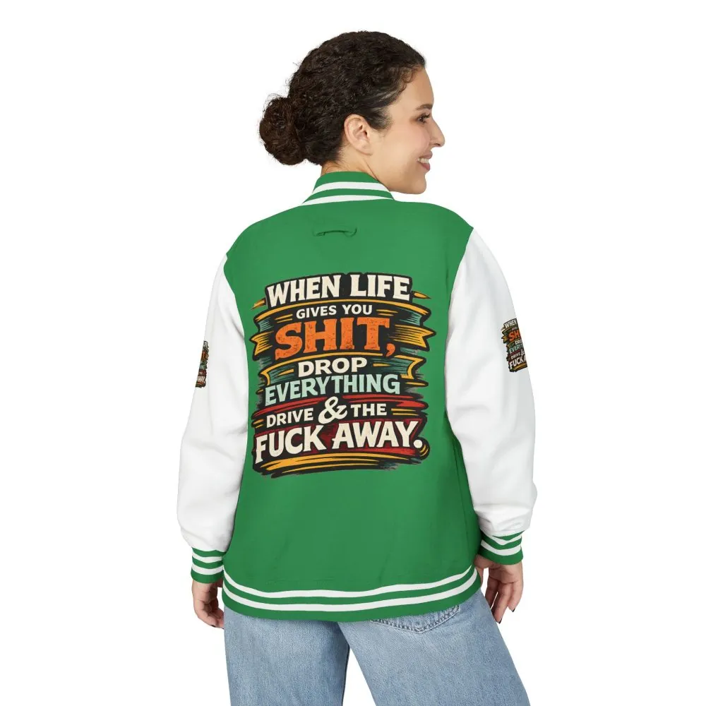 174177400368476494_2048.jpeg Unisex Heavyweight Letterman Jacket — "When Live Gives You Shit" Design F**K-Line