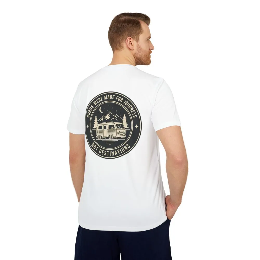 17421140591103524232_2048.jpeg T-Shirt(Adidas) — 'ROAD WHERE MADE FOR JOURNEYS-NOT DESTINATIONS' (font + back printed) Brand Adidas