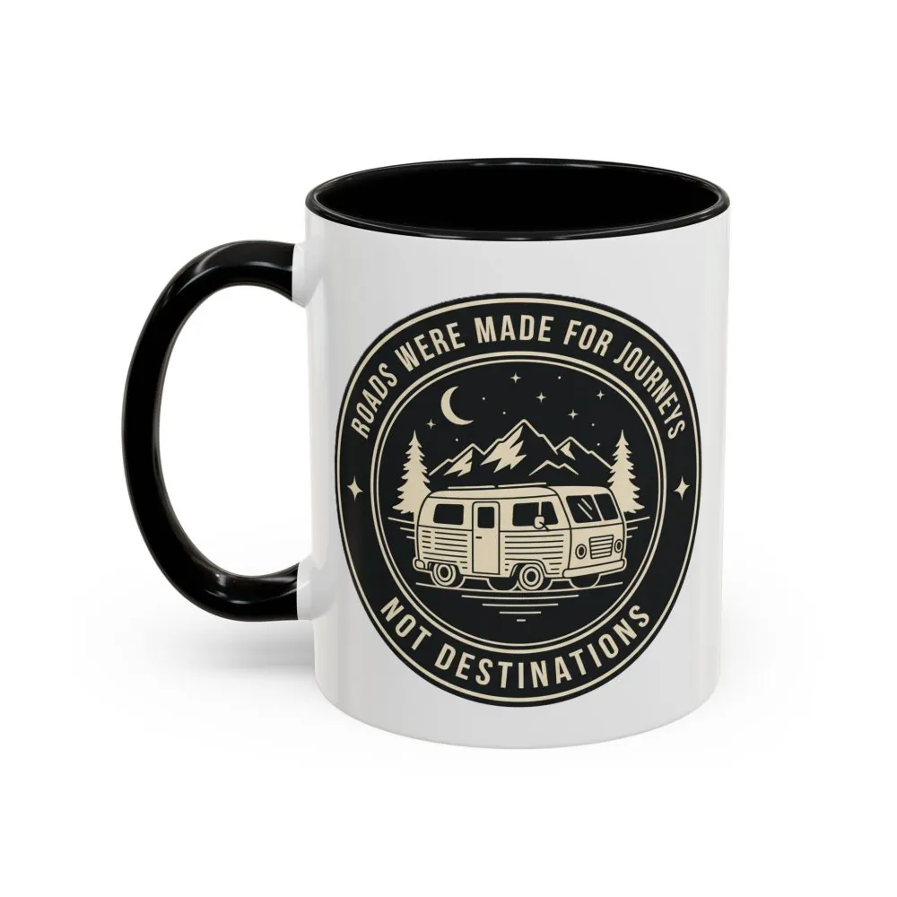 1743277485287081878_2048.jpeg Coffee Mug — 'ROAD WHERE MADE FOR JOURNEYS-NOT DESTINATIONS' (11/15oz) (Both sides printed)