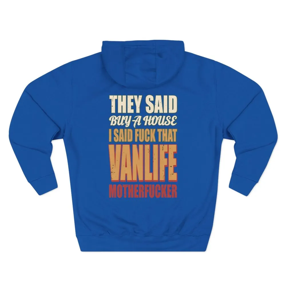17444426660566166423_2048.jpeg Three-Panel Fleece Hoodie - "They Said Buy A House" Design F**K-Line