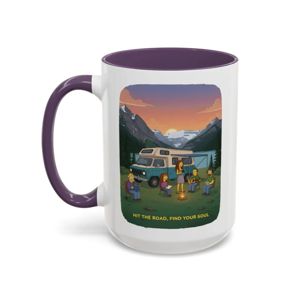 17448958134957168713_2048.jpeg Accent Coffee Mug (11, 15oz) — "Hit The Road-Find Your Soul" Design Sitcom-Line
