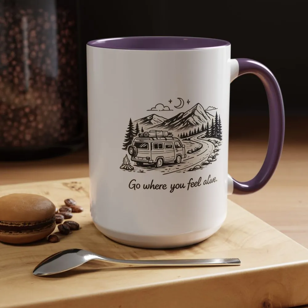 17464390446669863452_2048.jpeg Accent Coffee Mug (11, 15oz) — "Go Where You Feel Alive" Design Minimal-Line