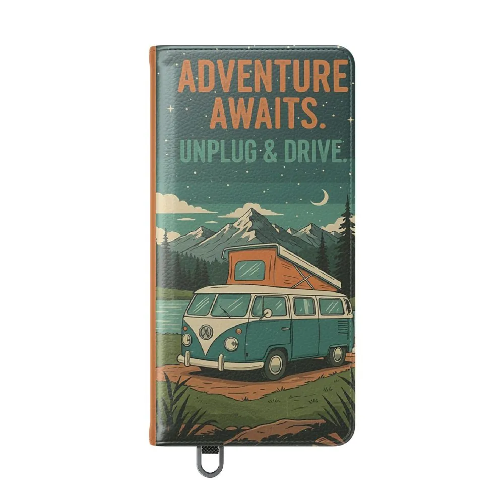 17472184910597417608_2048.jpeg Flip Phone Case — "Adventure Awaits Unplug & Drive" Wallet Case