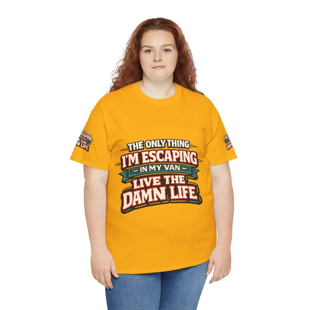 17478612494107260156_2048.jpeg Unisex Heavy Cotton Tee — "The Only Thing I´m Escaping" Design F**K-Line