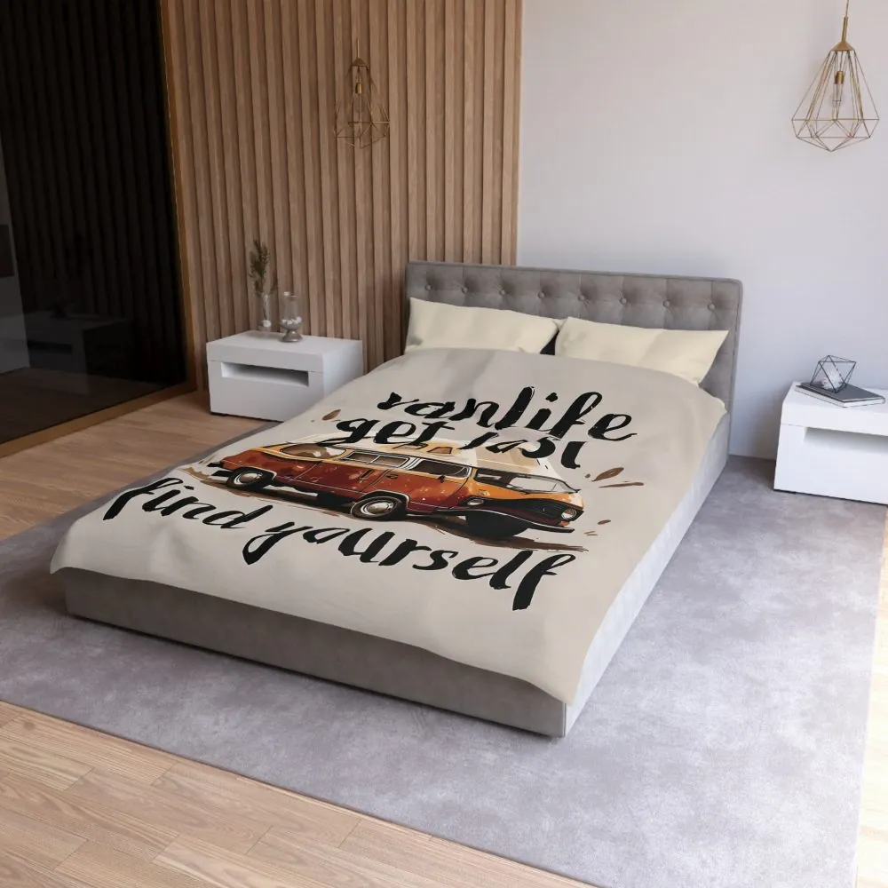 17484658835521415568_2048.jpeg Duvet Cover – “Vanlife Get Lost Find Yourself” Retro Camper Bedding