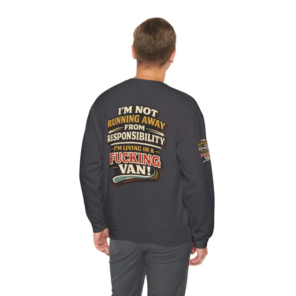 17487141792590439275_2048.jpeg Unisex Heavy Blend™ Crewneck Sweatshirt — "I`m Not running Away" Design F**K-Line