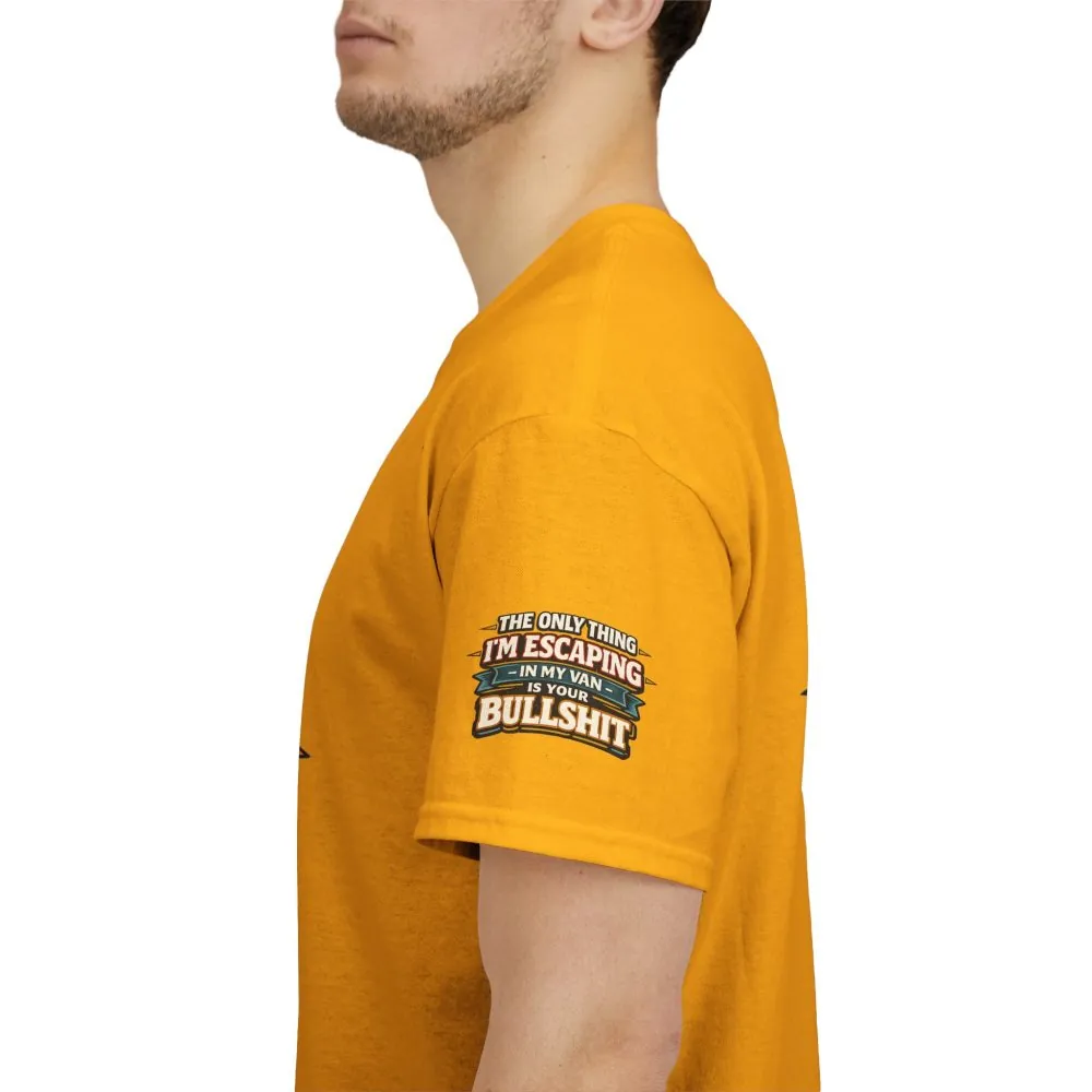 17496088007334371499_2048.jpeg Unisex Heavy Cotton Tee — "The Only Thing I´m Escaping" Design F**K-Line