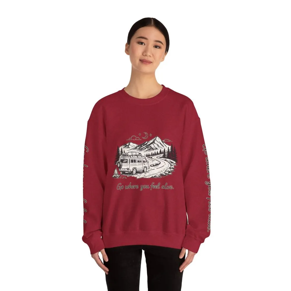 1750359903010441047_2048.jpeg Unisex Heavy Blend™ Crewneck Sweatshirt — "Go Where You Feel Alive" Design Minimal-Line