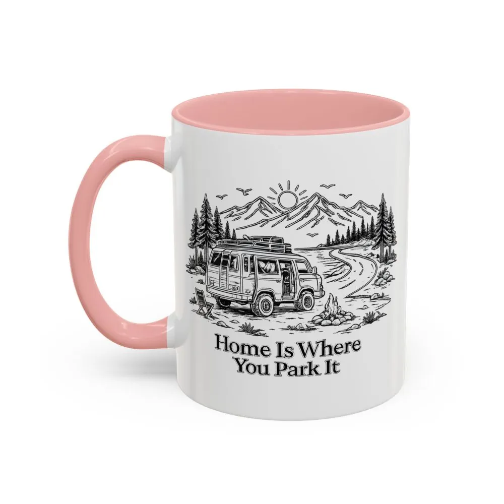 17509197064965254079_2048.jpeg Accent Coffee Mug (11, 15oz) — "Home Is Where You Park It" Design Minimal-Line