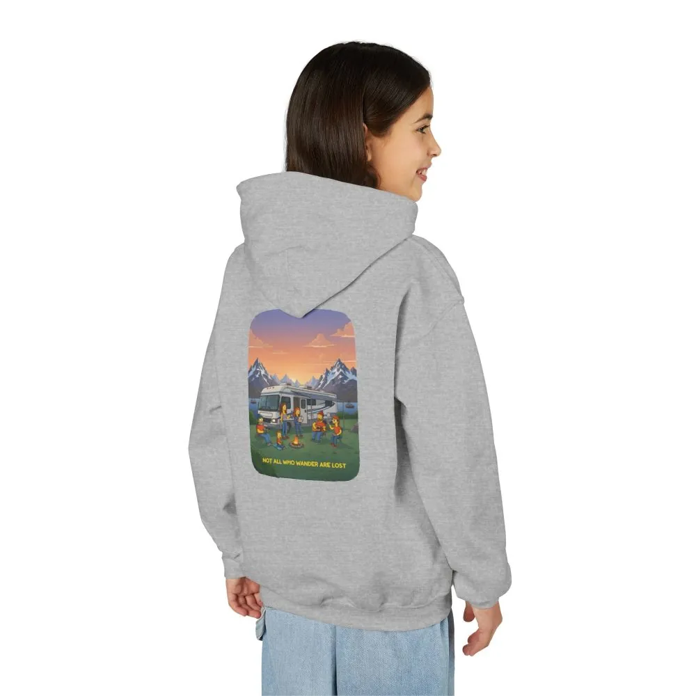175165286929641066_2048.jpeg Youth Hoodie(Gildan) – "Not All Who Wander Are Lost" (Design Sitcom-Line)