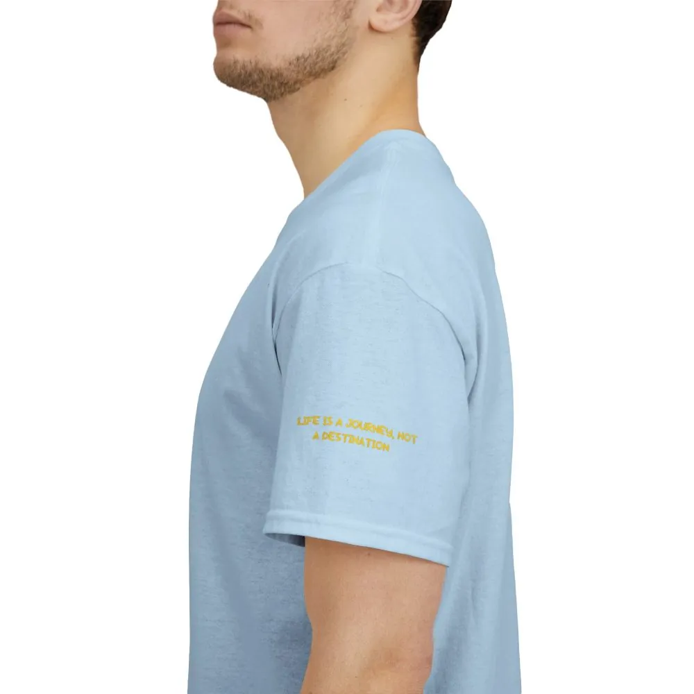 17519097913003580994_2048.jpeg Unisex Heavy Cotton Tee — "Life Is A Journey-Not A Destination" Design Sitcom-Line