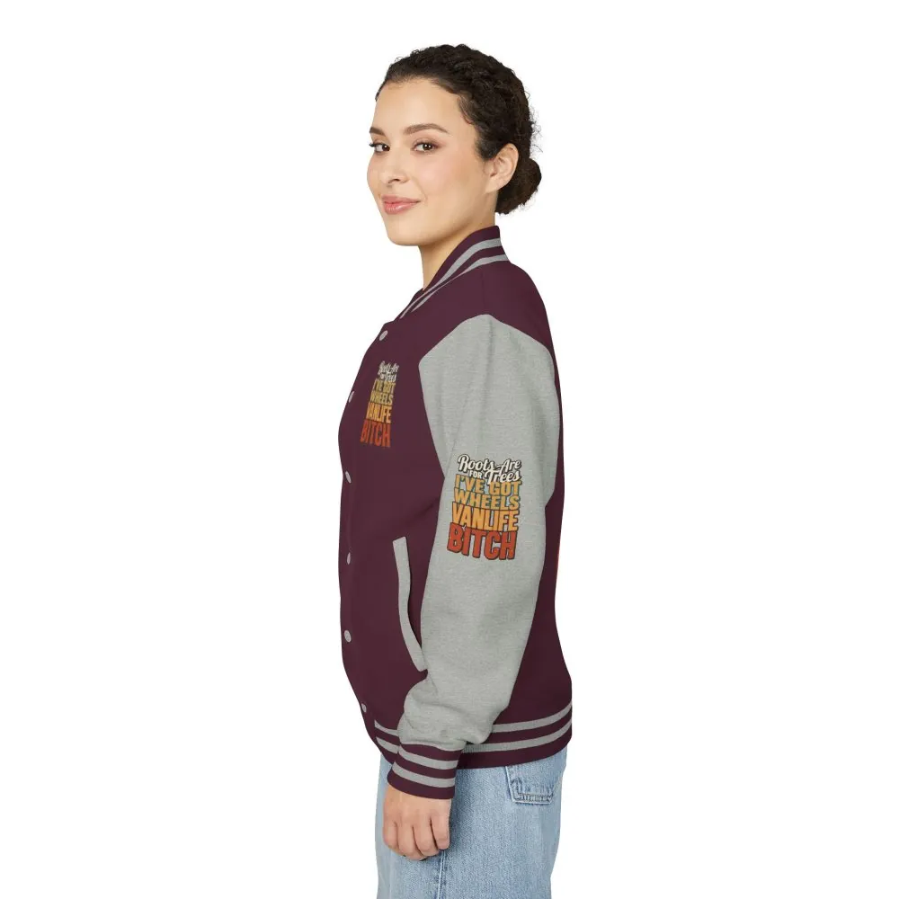 17529027086040213188_2048.jpeg Unisex Heavyweight Letterman Jacket — "Roots Are For Trees" Design F**K-Line