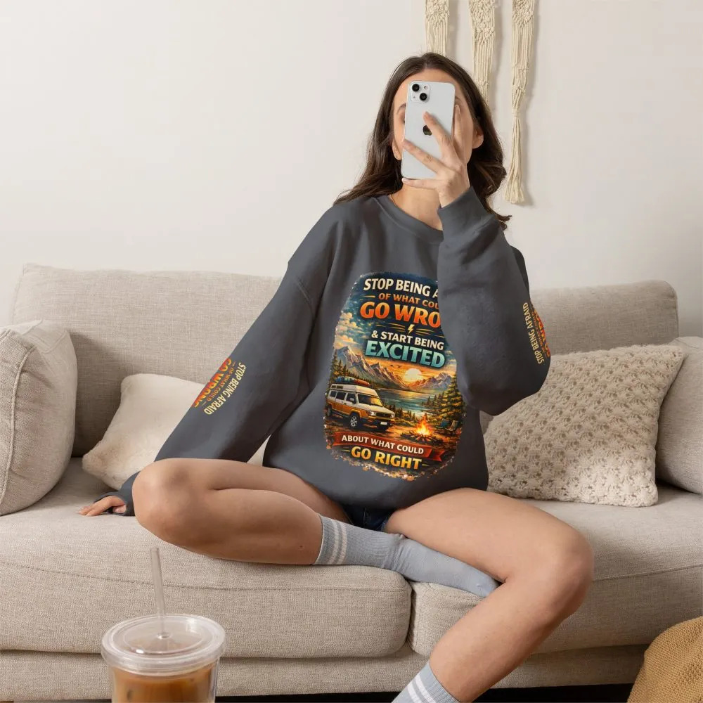 17531478567085624057_2048.jpeg Unisex Heavy Blend™ Crewneck Sweatshirt — "Stop Being Afraid Of What Could Go Wrong" Design Scenic-Line