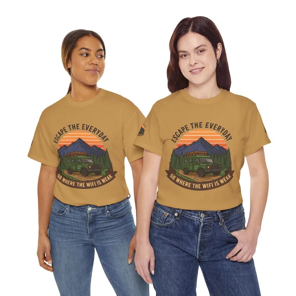17539340260069206053_2048.jpeg Unisex Heavy Cotton Tee — "Go Where the WiFi Is Weak" Adventure Shirt