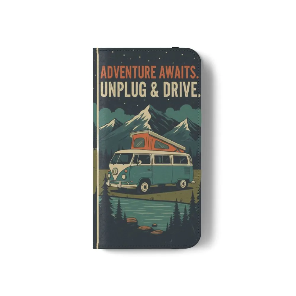 Flip Phone Case — "Fuel Your Journey, Not the Wifi" Wallet Cover