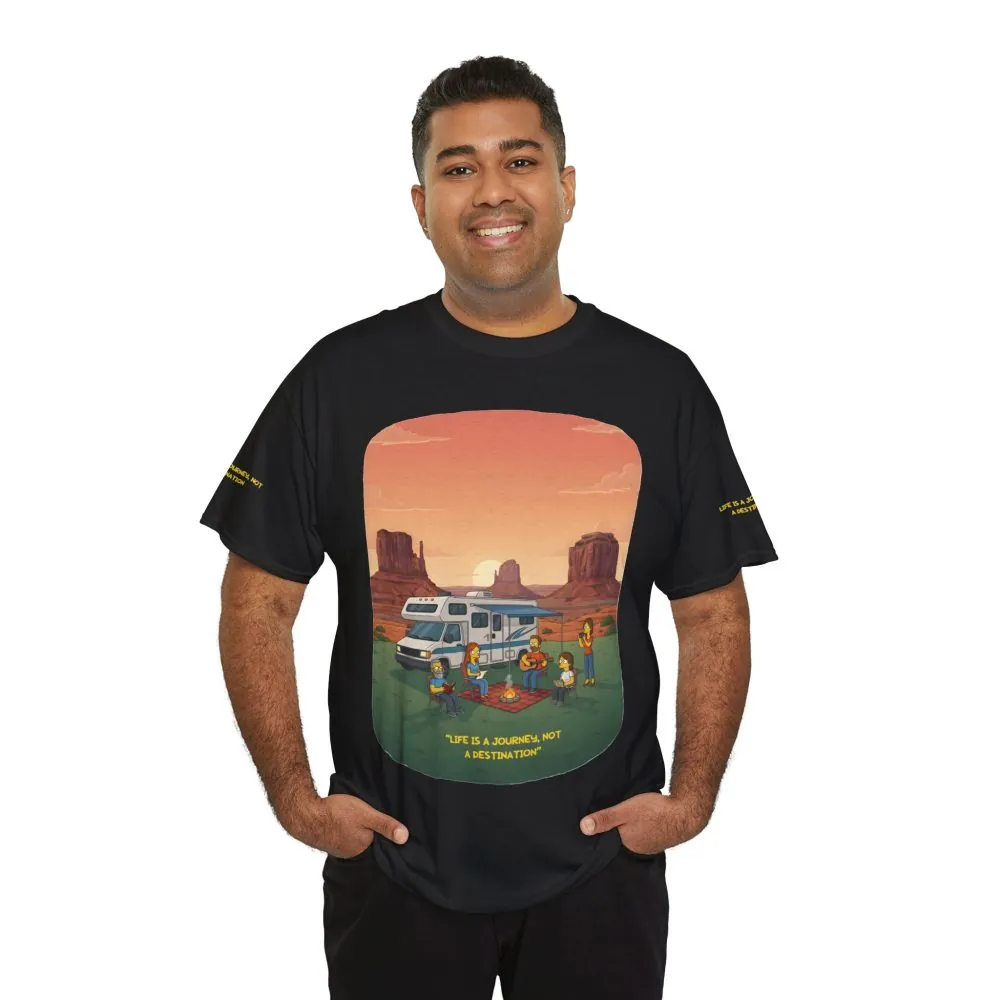 17579511515266332853_2048.jpeg Unisex Heavy Cotton Tee — "Life Is A Journey-Not A Destination" Design Sitcom-Line