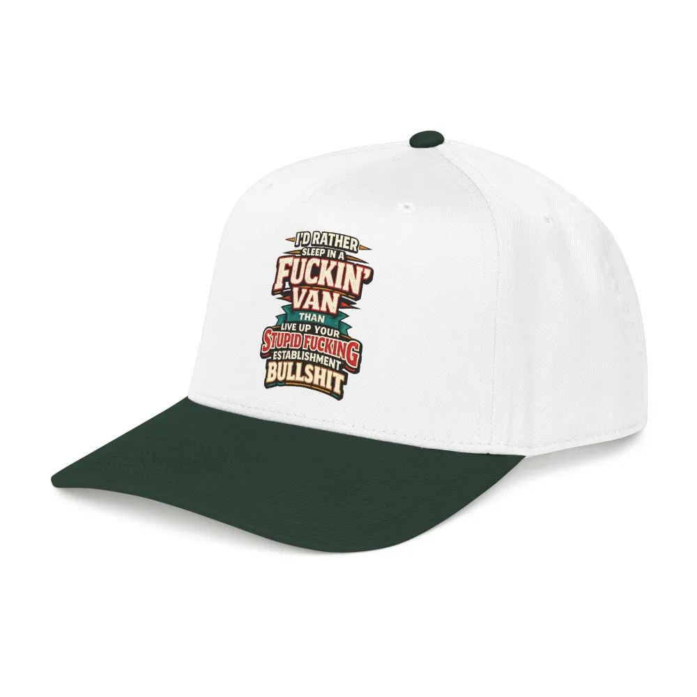 17608225930037629747_2048.jpeg Baseball Cap - "I´d Rather Sleep in A Fucking Van" Design F**K-Line