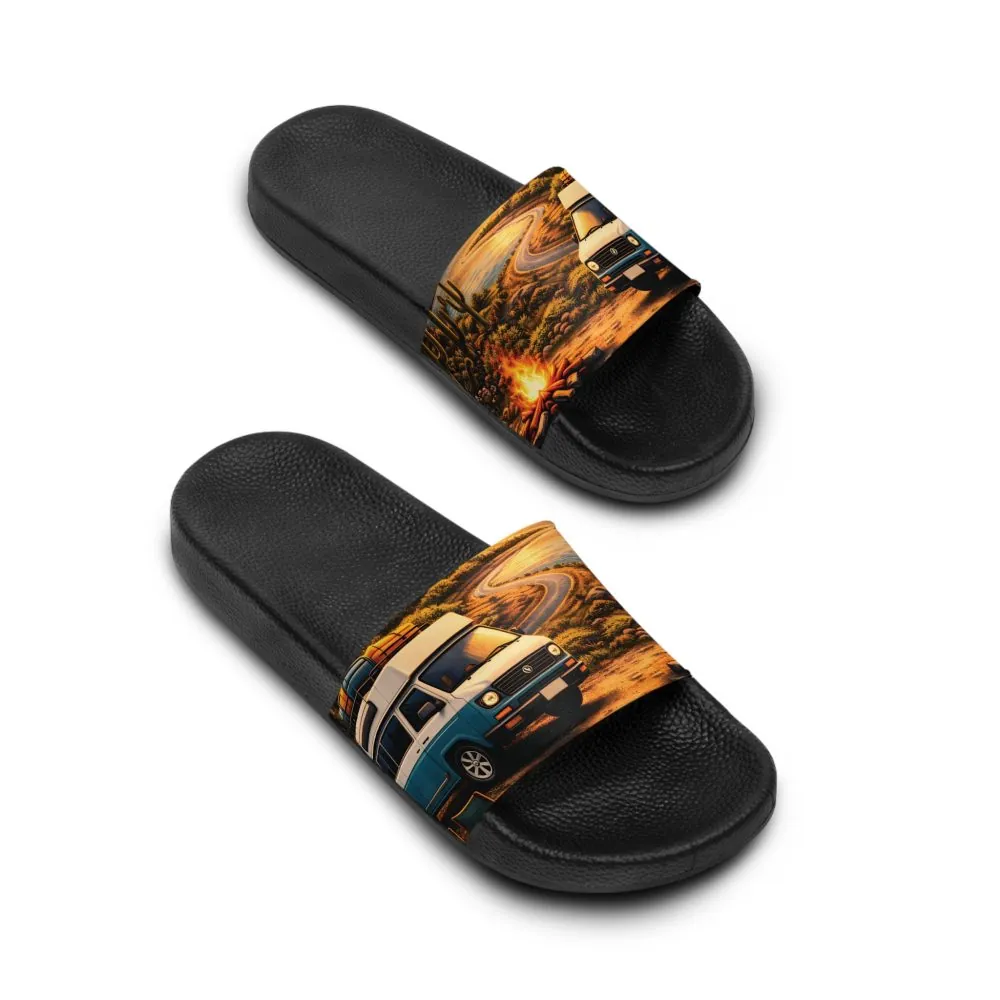 17609417070408978395_2048.jpeg Women's Slide Sandals - Blue Camper Slides (Scenic-Line)