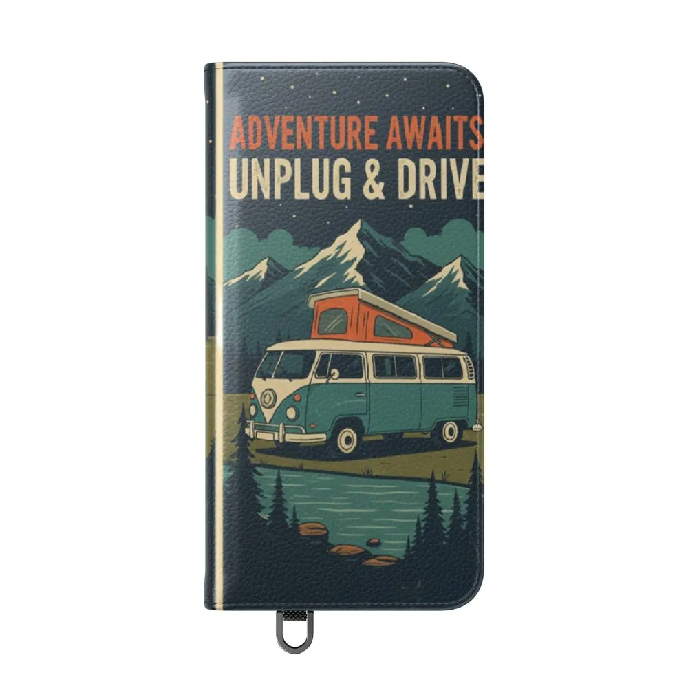Flip Phone Case — "Fuel Your Journey, Not the Wifi" Wallet Cover