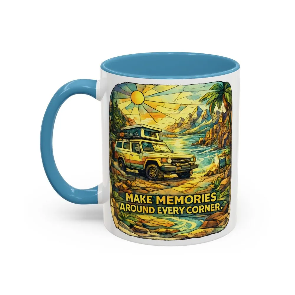 17626549619060585832_2048.jpeg Accent Coffee Mug (11, 15oz) — "Make Memories Around Every Corner" Design Cubic-Line