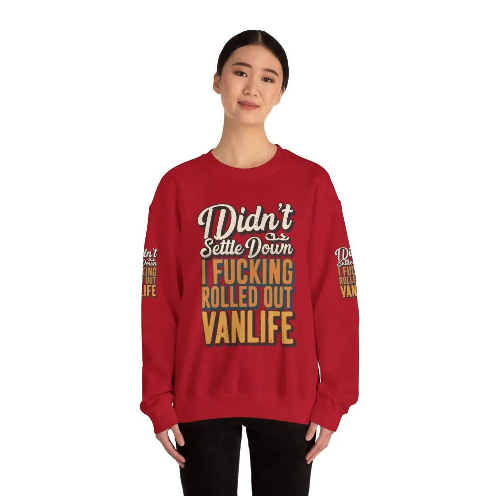 Unisex Heavy Blend™ Crewneck Sweatshirt — "Dind´t Settle Down" Design F**K-Line