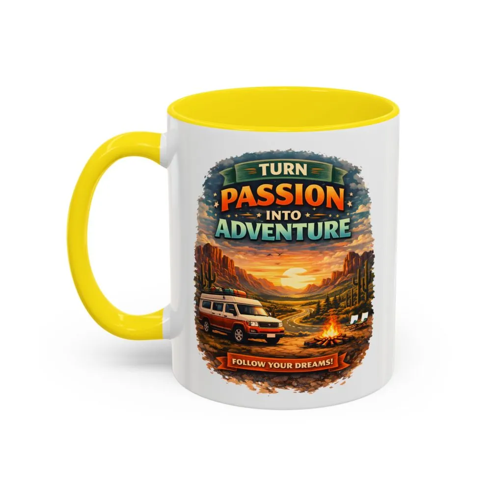 17645175622023413297_2048.jpeg Accent Coffee Mug (11, 15oz) — "Turn Passion Into Adventure" Design Scenic-Line