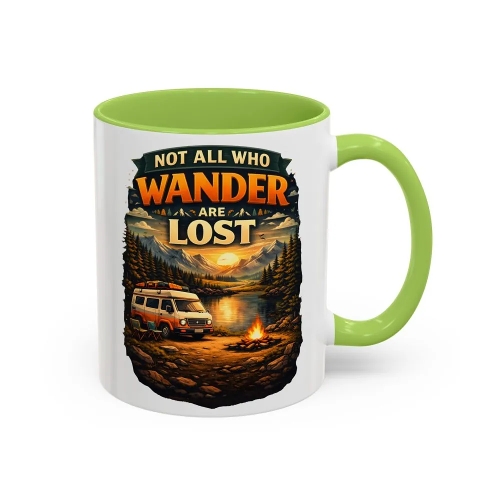 17662995448565193725_2048.jpeg Accent Coffee Mug (11, 15oz) — "Not All Who Wander Are Lost" Design Scenic-Line