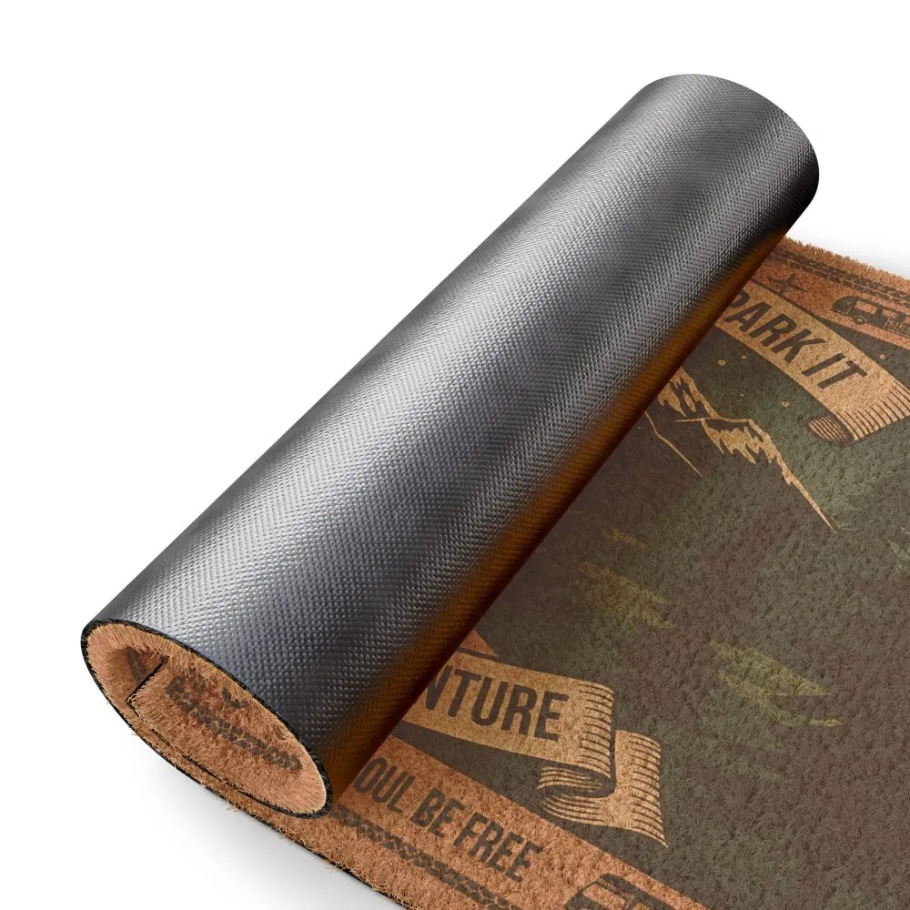 Doormat - "Home Is Where You Park It-Welcome To Our Adventure" Camper Van Adventure Welcome Mat