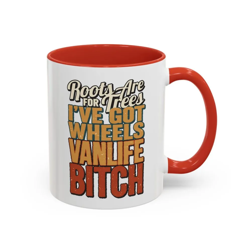 Accent Coffee Mug (11, 15oz) — "Roots Are For Trees" Design F**K-Line