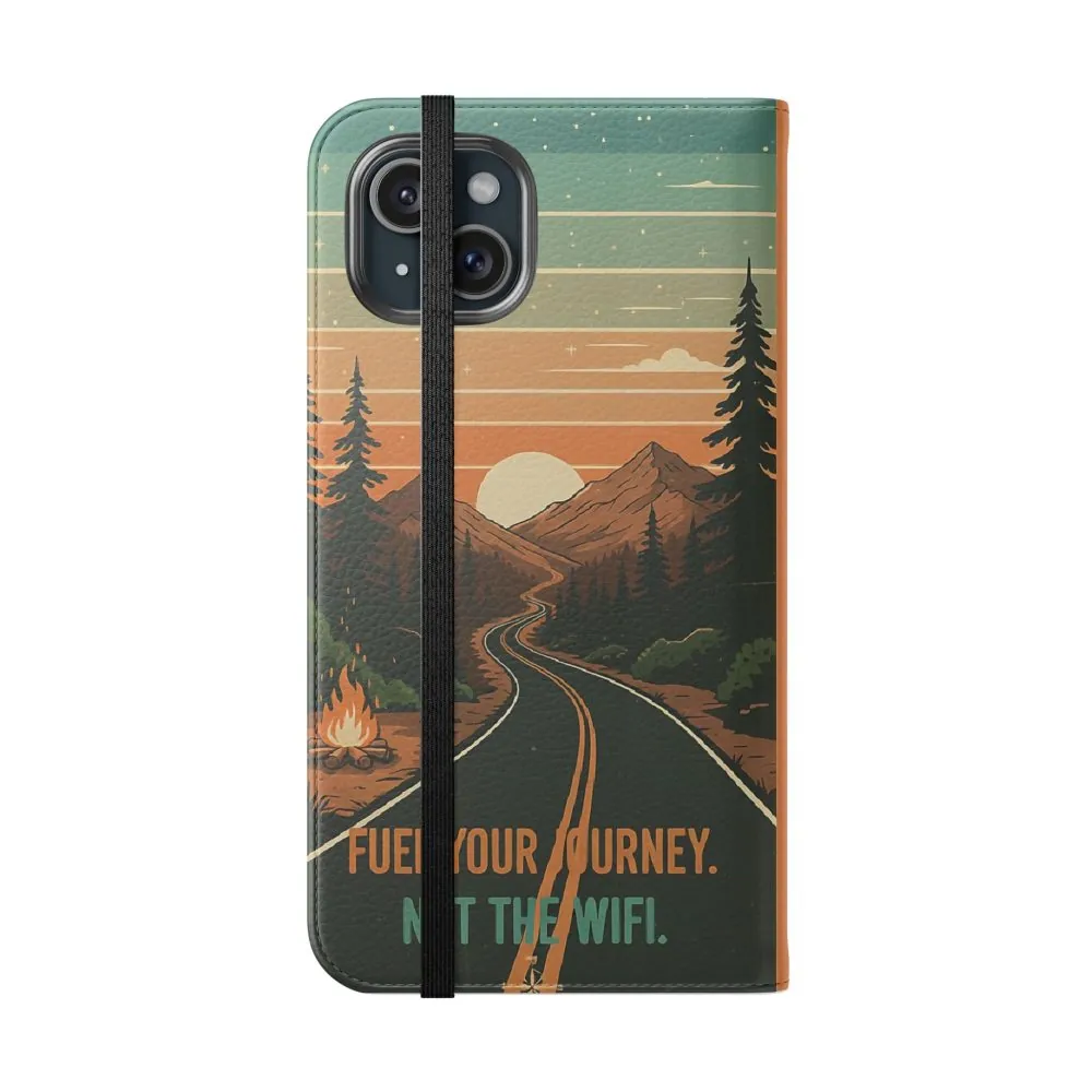 17688287797719693928_2048.jpeg Flip Phone Case — "Adventure Awaits Unplug & Drive" Wallet Case