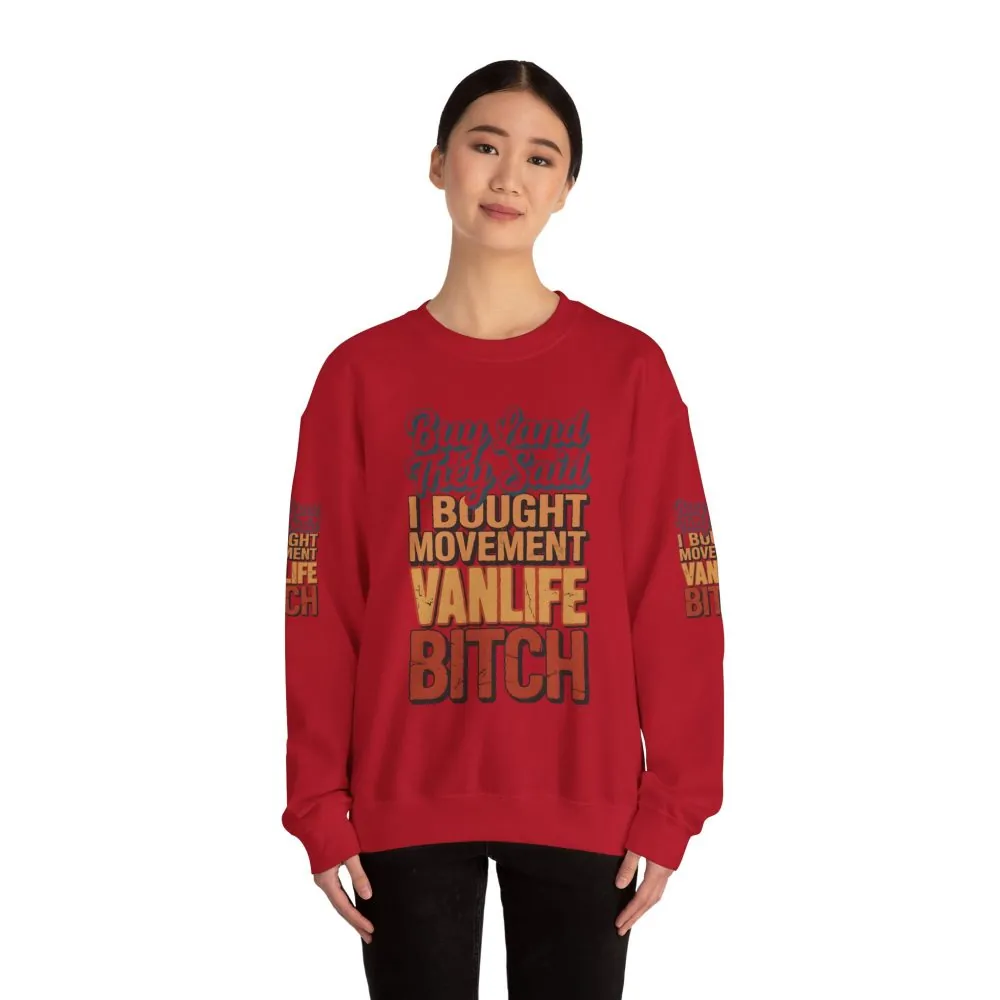 17706507780633398588_2048.jpeg Unisex Heavy Blend™ Crewneck Sweatshirt — "Buy Land They Said" Design F**K-Line