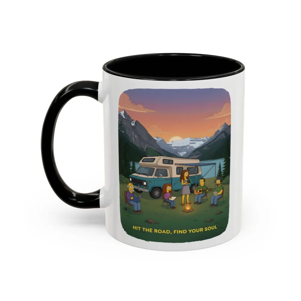 17709787323564681754_2048.jpeg Accent Coffee Mug (11, 15oz) — "Hit The Road-Find Your Soul" Design Sitcom-Line
