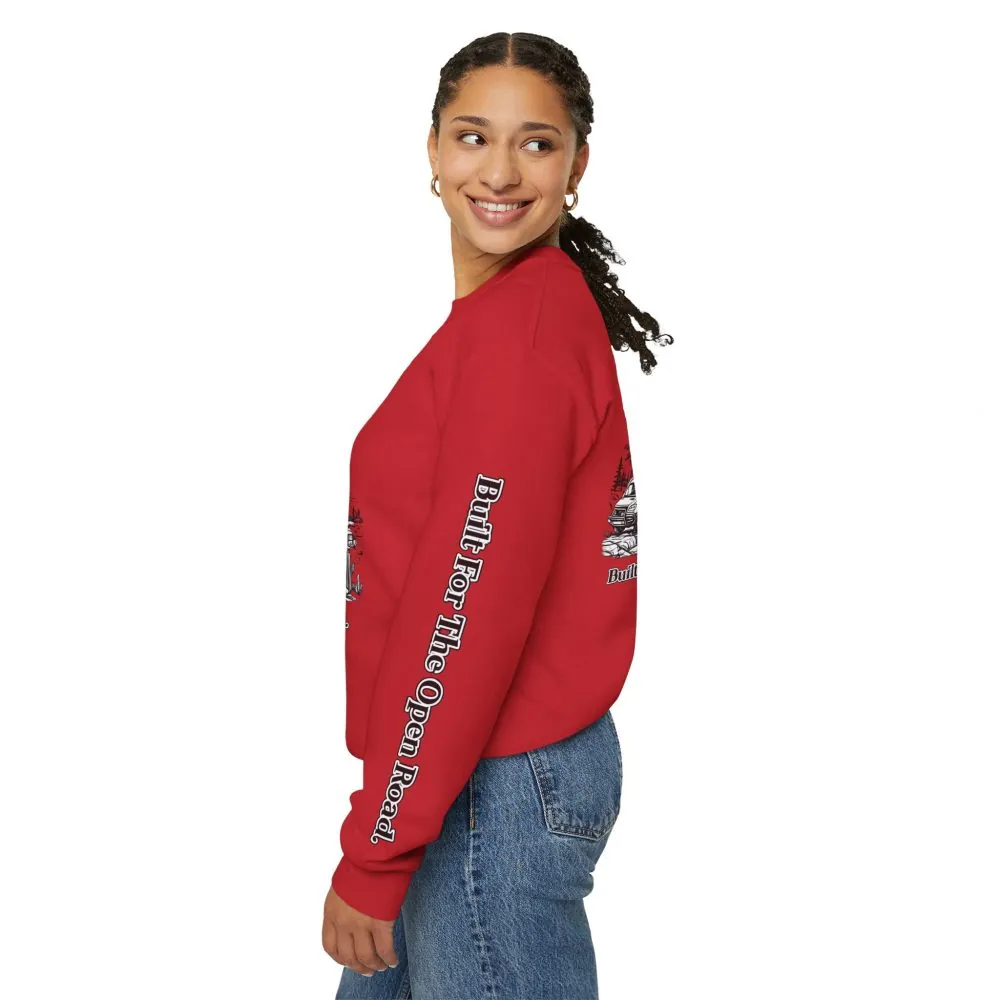 17736414526586723575_2048.jpeg Unisex Heavy Blend™ Crewneck Sweatshirt — "Built For The Open Road" Design Minimal-Line
