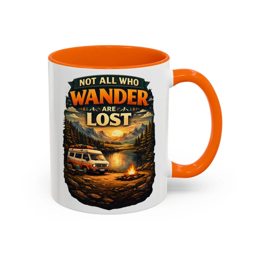 17744393915537377144_2048.jpeg Accent Coffee Mug (11, 15oz) — "Not All Who Wander Are Lost" Design Scenic-Line