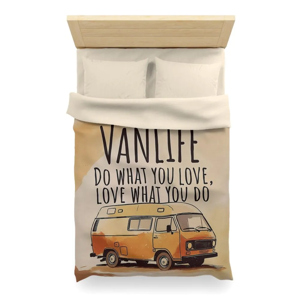 17745171967375908615_2048.jpeg Duvet Cover – "Do What You Love, Love What You Do" Camper Comforter