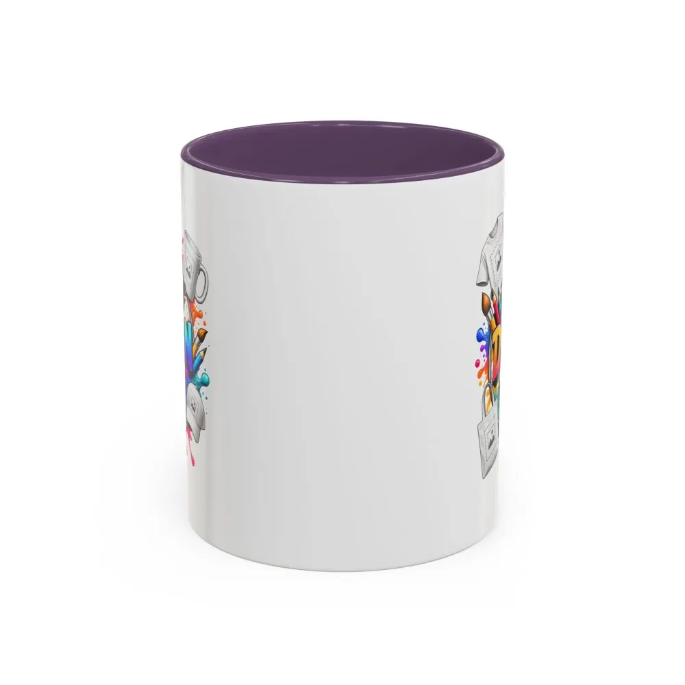 Accent Coffee Mug — Colorful 'Your Design Here' Artist Print (11/15 oz)