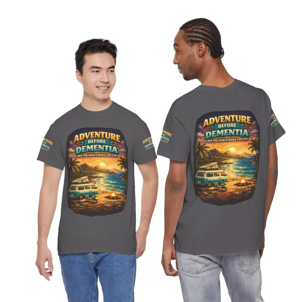 17771939820502136457_2048.jpeg Unisex Heavy Cotton Tee — "Adventure Before Dementia" Design Scenic-Line
