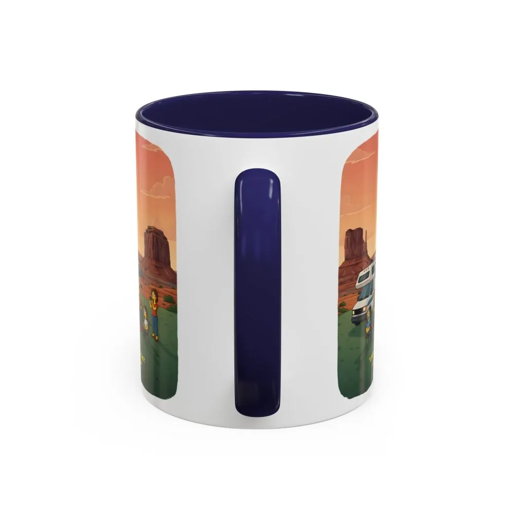 Accent Coffee Mug (11, 15oz) — "Life Is A Journey-Not A Destination" Design Sitcom-Line