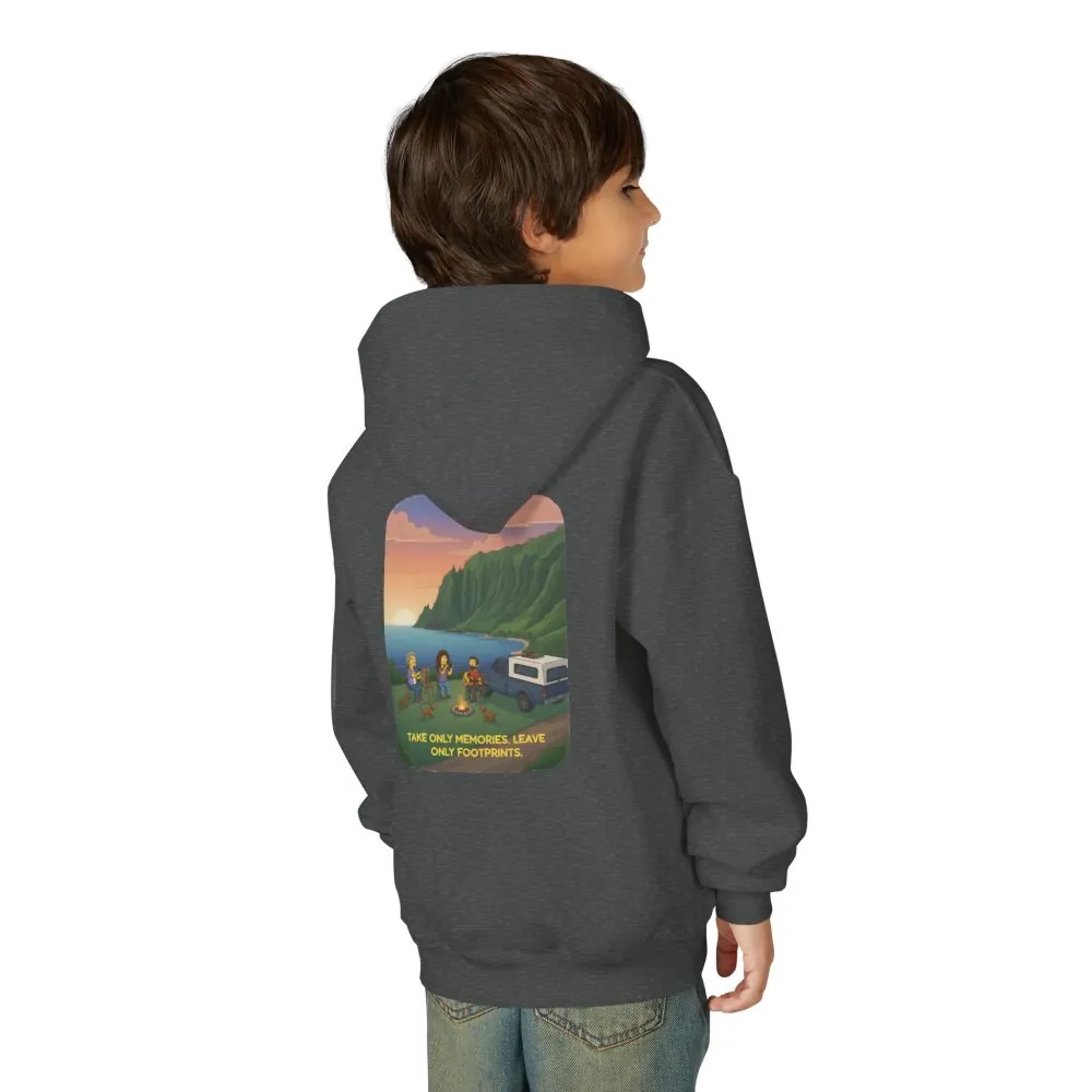 17826336334257985101_2048.jpeg Youth Hoodie(Gildan) – "Take Only Memories-Leave Only Footprints (Design Sitcom-Line)