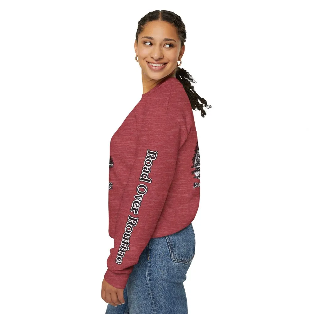 1785267276165067344_2048.jpeg Unisex Heavy Blend™ Crewneck Sweatshirt — "Road Over Routine" Design Minimal-Line