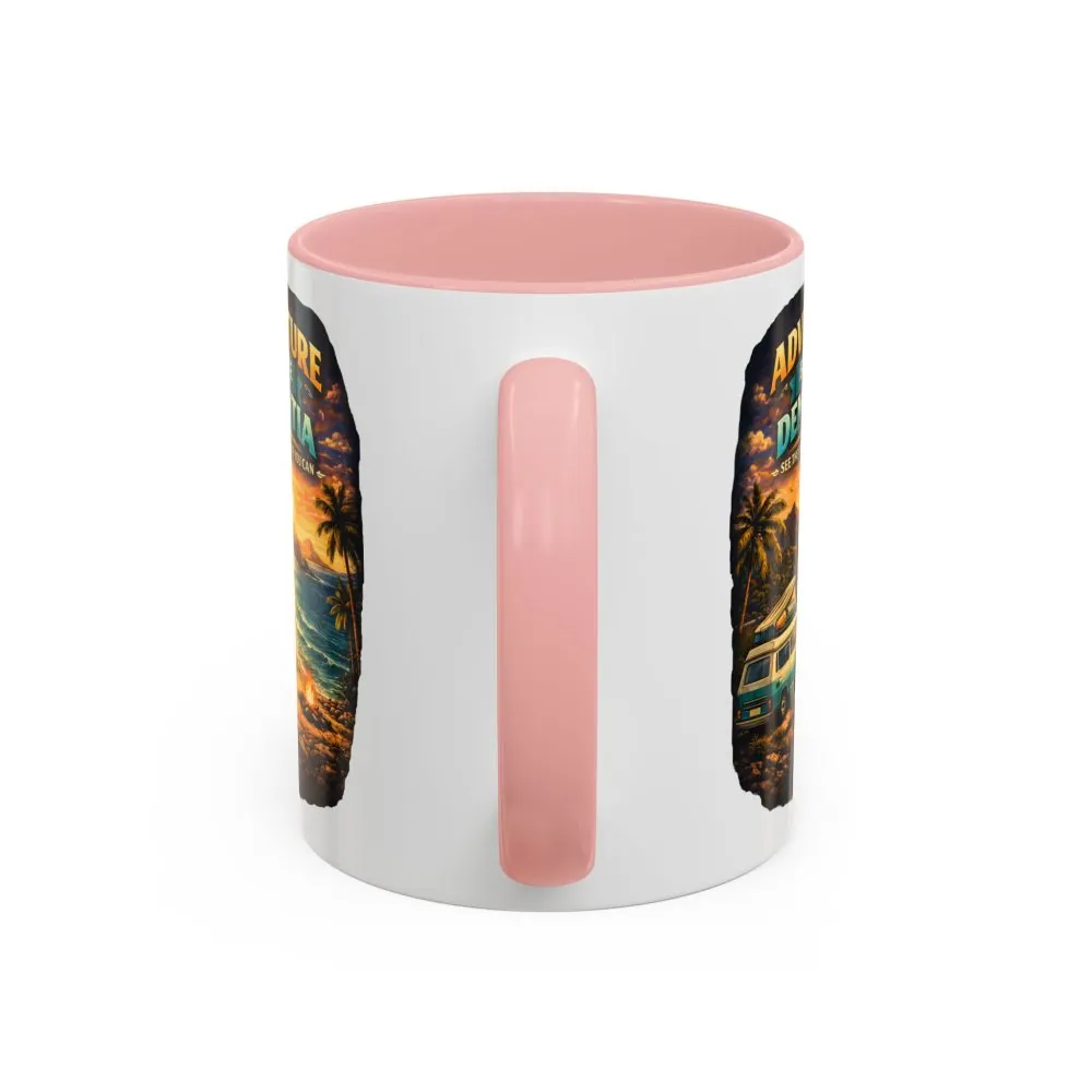 Accent Coffee Mug (11, 15oz) — "Adventure Before Dementia" Design Scenic-Line
