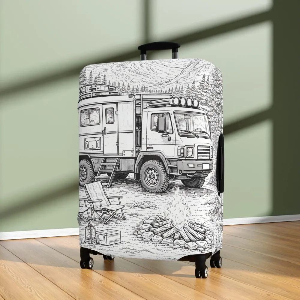 178621571824346961_2048.jpeg Luggage Cover — Adventure Camper Sketch Travel Suitcase
