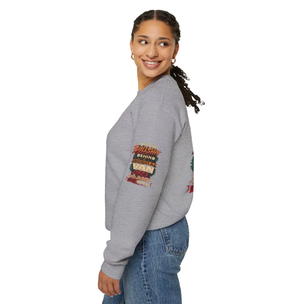 Unisex Heavy Blend™ Crewneck Sweatshirt — "I Left The Bullshit" Design F**K-Line