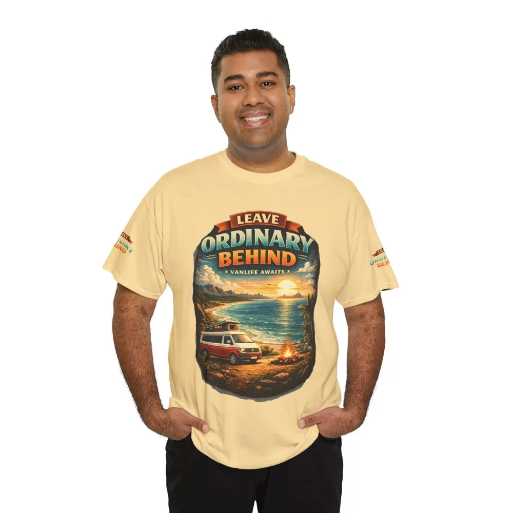 17904183926961373915_2048.jpeg Unisex Heavy Cotton Tee — "Leave Ordinary Behind" Design Scenic-Line