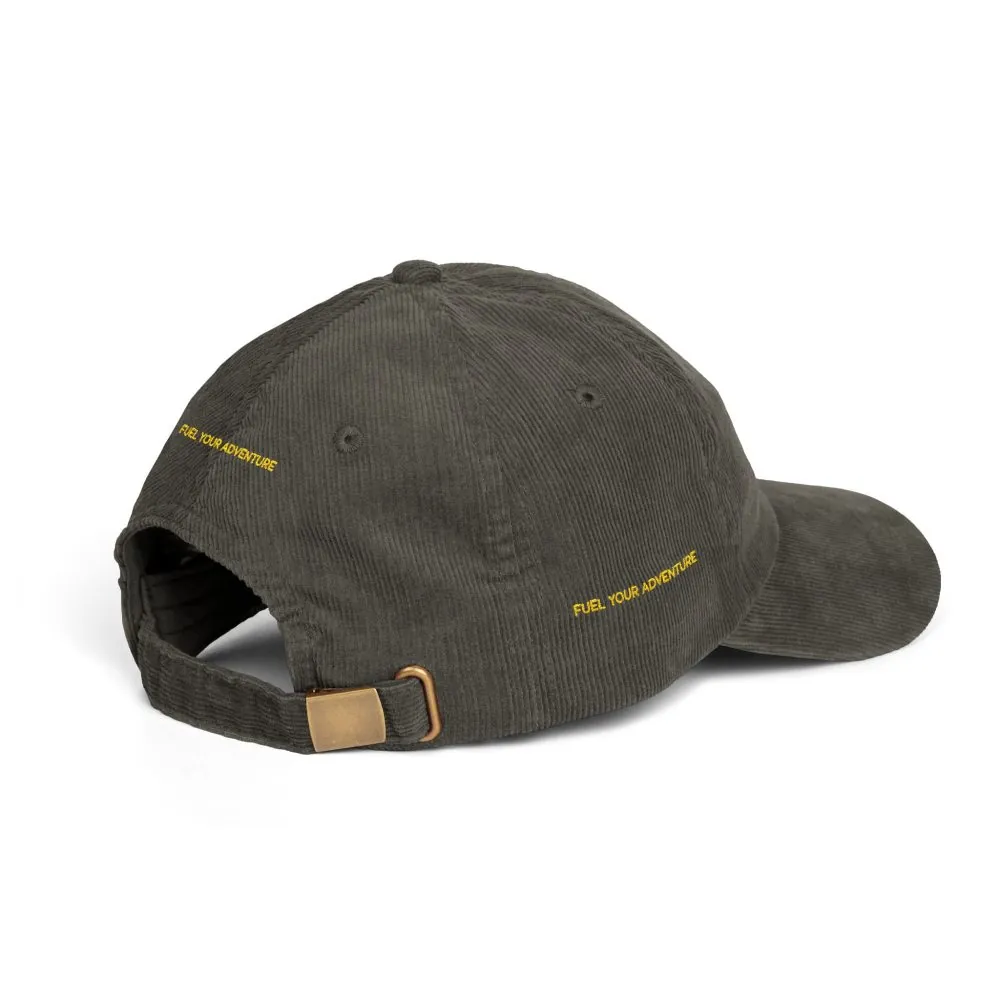Vintage Corduroy Cap (Embroidery) — "Fuel Your Adventure" Embroidered Hat